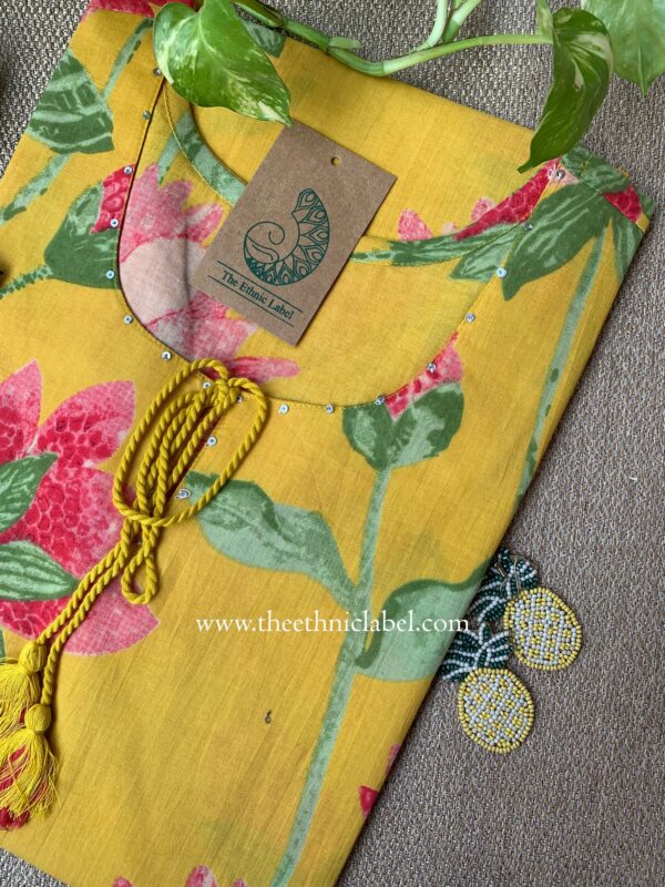 "Vasanta" Tassel Cotton kurta - Image 3