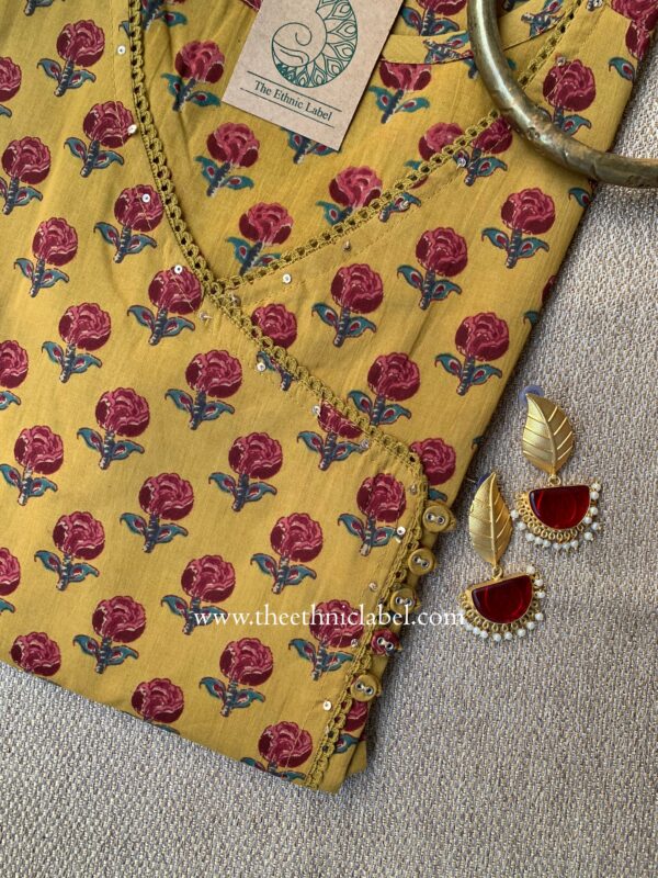 "Aarya" Angrakha Cotton kurta - Image 4