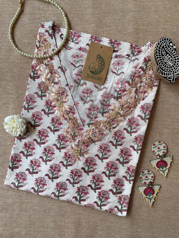 "Ujala" Hand Work Cotton kurta