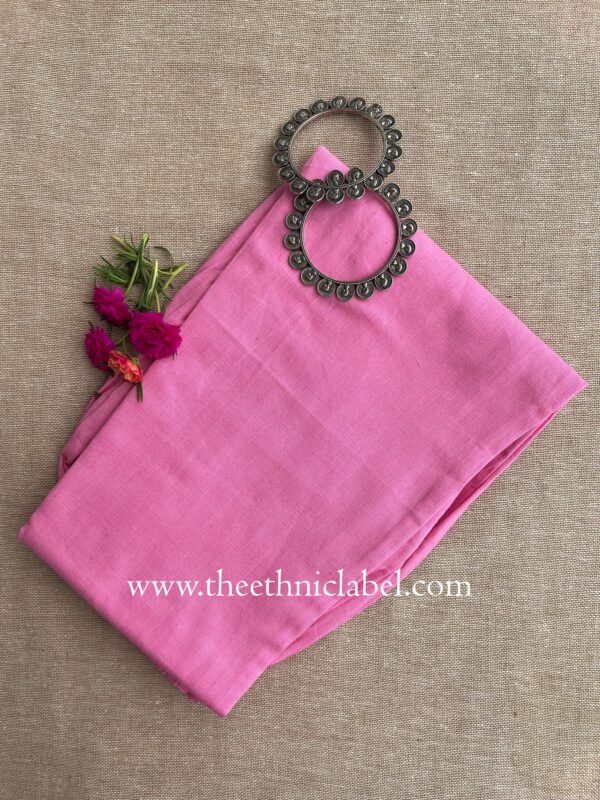 Pink Flex Cotton Straight Pants
