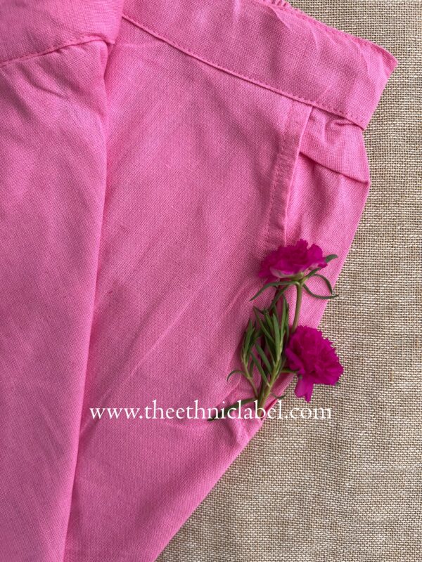 Pink Flex Cotton Straight Pants - Image 4