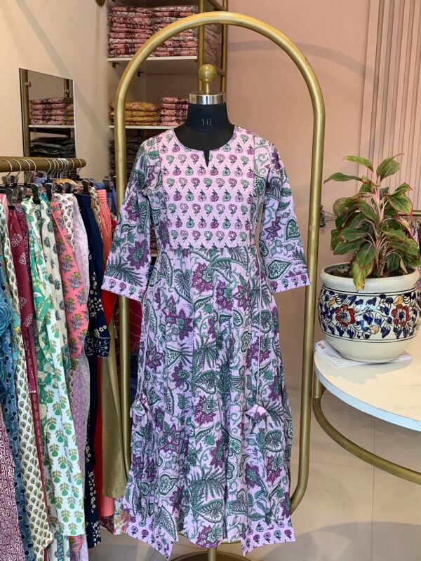 "Indu" Cotton Kurta with Pants (2pc) - Image 2