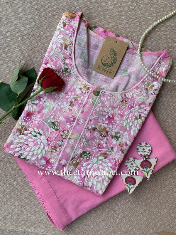 "Panaah" Chikankari Kurta with Pants (2pc)