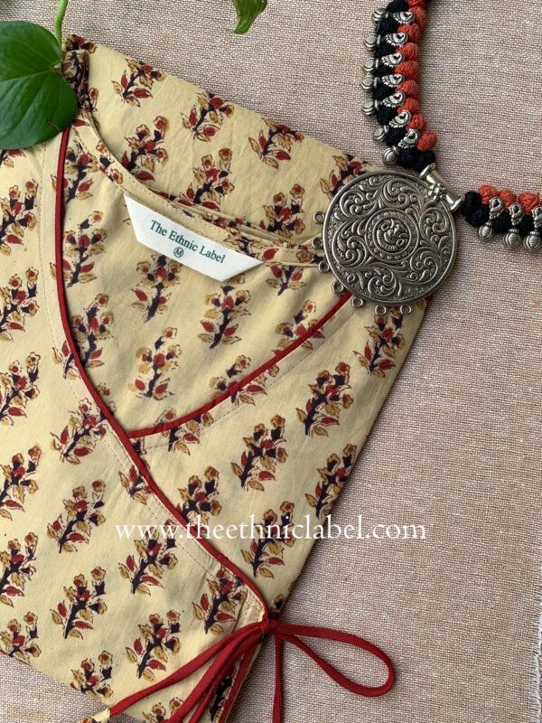 "Dhara" Bagru Hand Block Printed Cotton kurta - Image 2