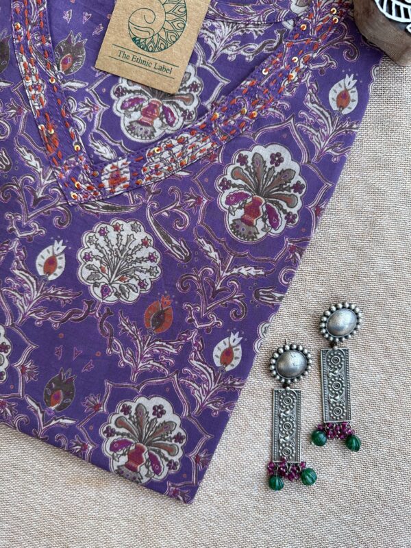 Moira Hand Block Printed Cotton kurta - XXL - Image 4