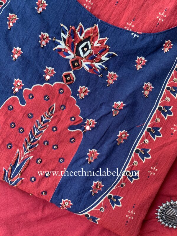 "Barkha" Jhanrokha Cotton Kurta Set(3pc) - Image 4
