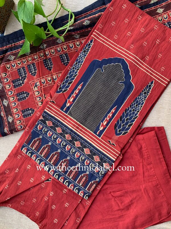"Barkha" Jhanrokha Cotton Kurta Set(3pc) - Image 6