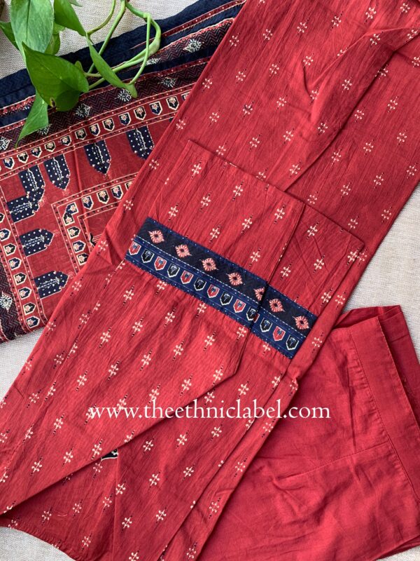 "Barkha" Jhanrokha Cotton Kurta Set(3pc) - Image 7