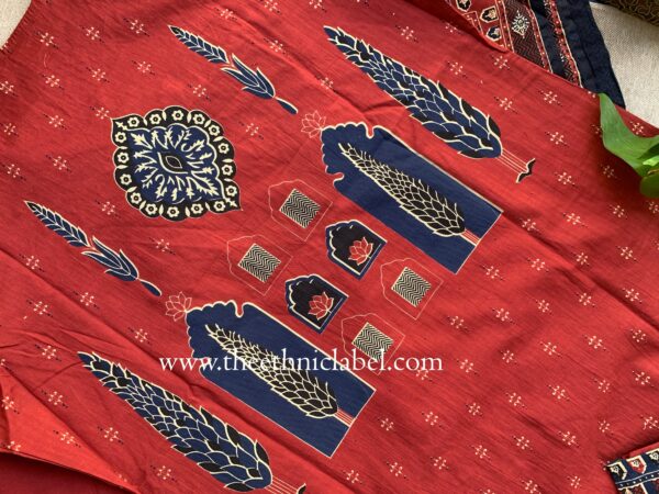 "Barkha" Jhanrokha Cotton Kurta Set(3pc) - Image 8