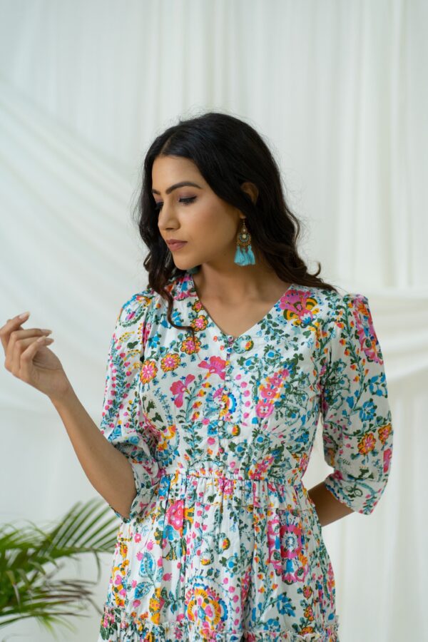 White "Peppy" Floral dress - Image 2