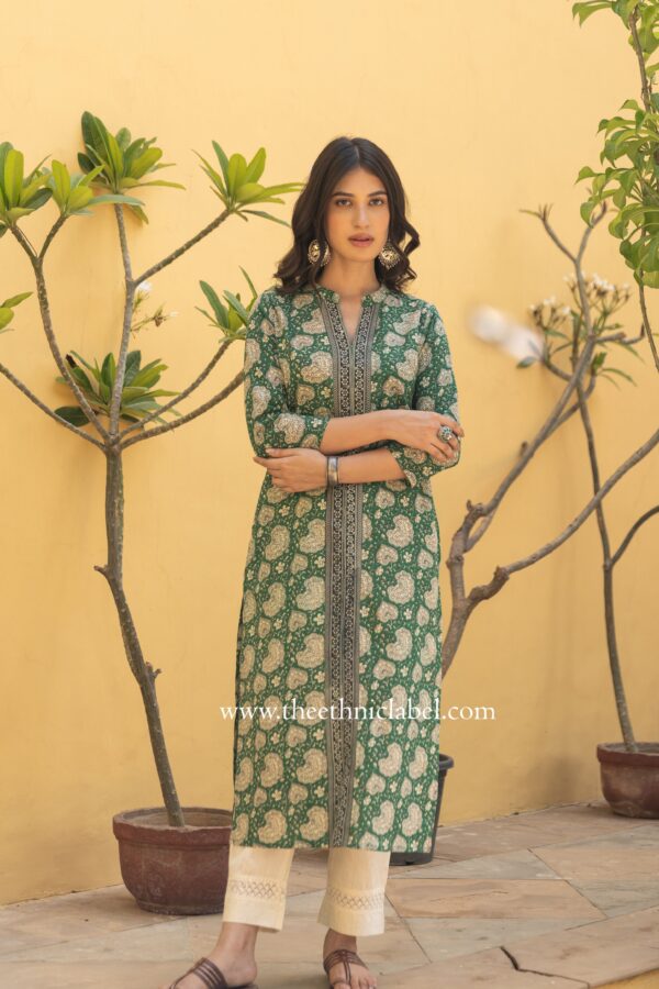 "Hinaya" Bagru Cotton kurta - Image 8
