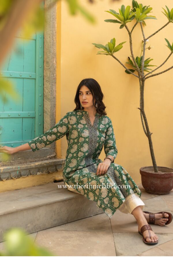 "Hinaya" Bagru Cotton kurta - Image 6