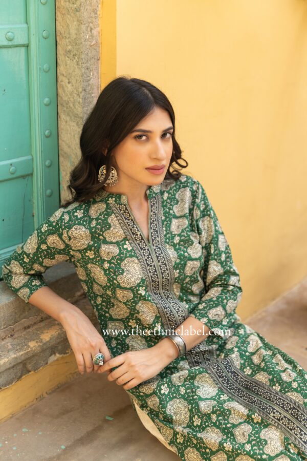 "Hinaya" Bagru Cotton kurta - Image 2