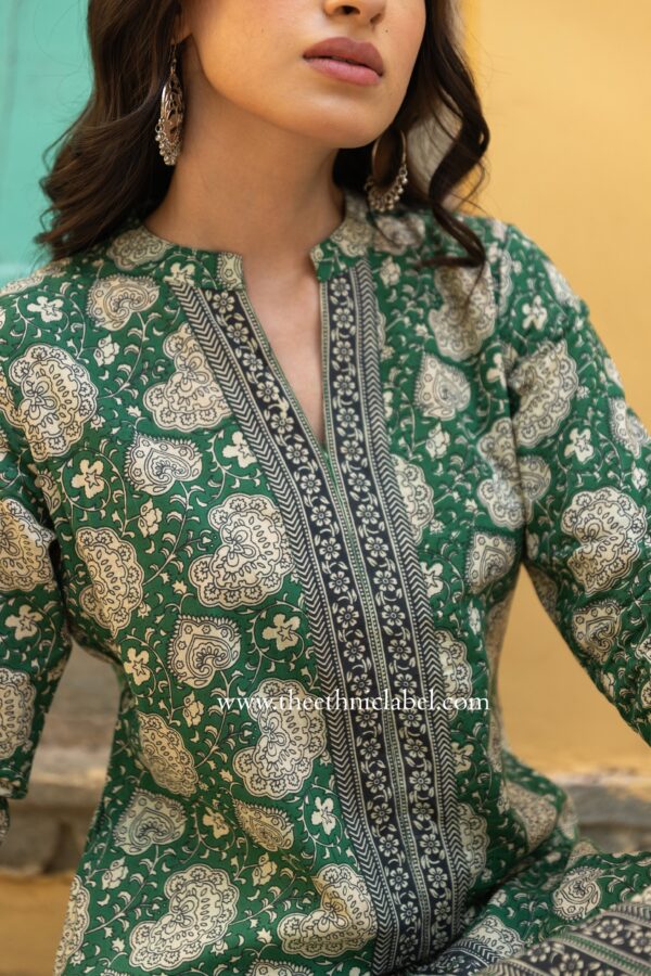 "Hinaya" Bagru Cotton kurta - Image 3