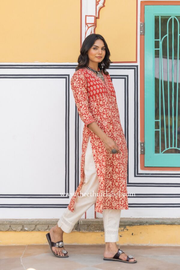 "Sanskriti" Bagru Cotton kurta - Image 5