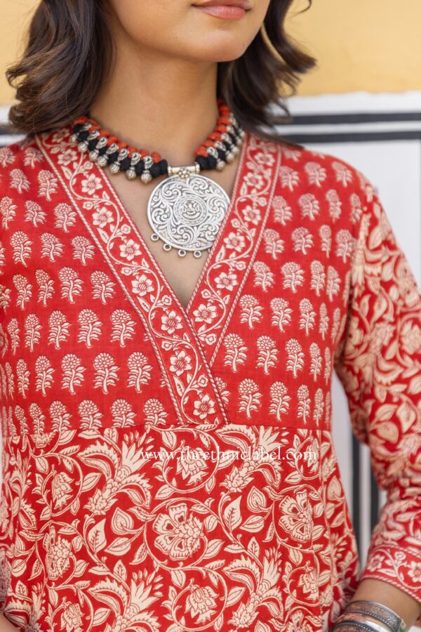 "Sanskriti" Bagru Cotton kurta - Image 2