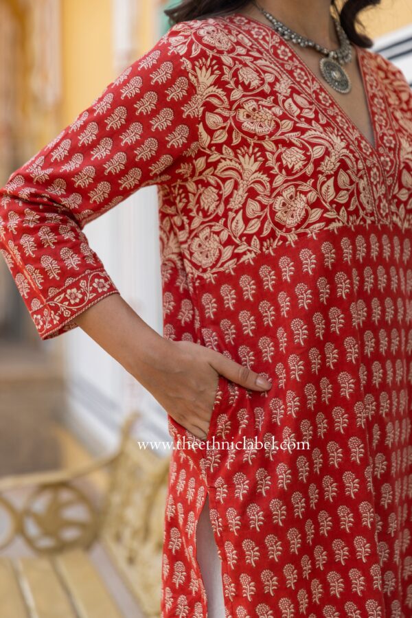 "Aakriti" Bagru Cotton kurta - Image 4