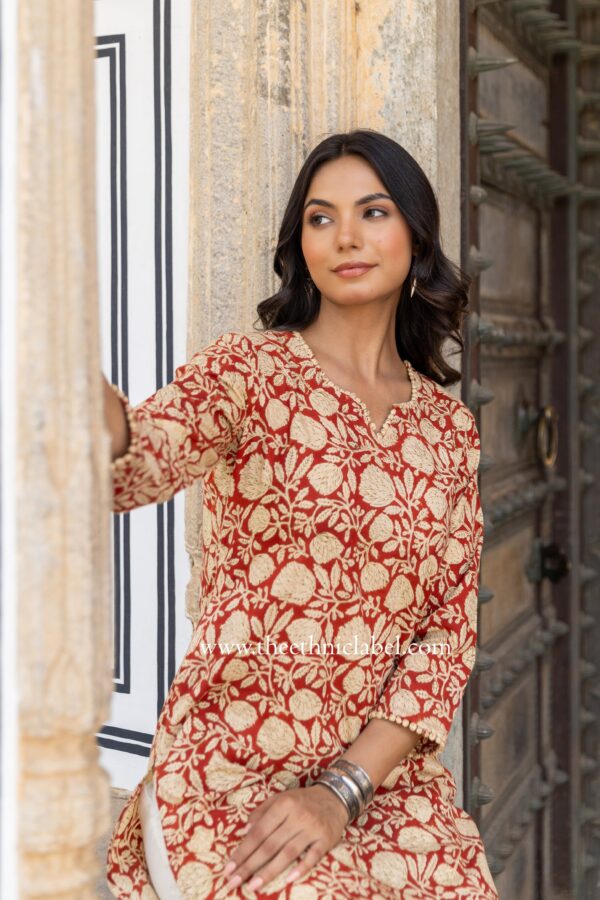 "Daksha" Bagru Print Cotton kurta - Image 2