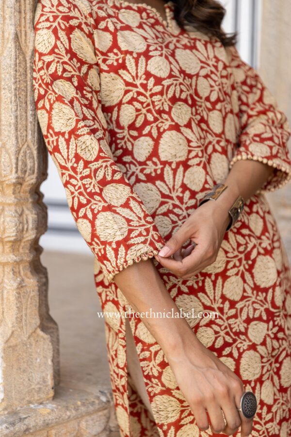 "Daksha" Bagru Print Cotton kurta - Image 6