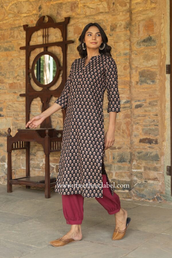 "Siddhi" Collared Cotton kurta - Image 3