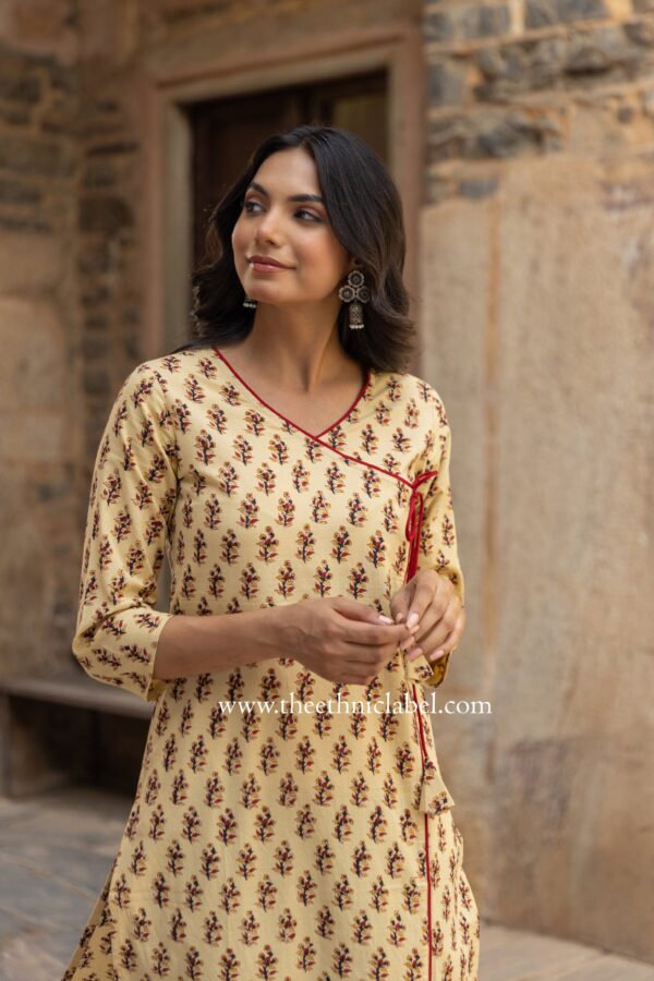 "Chanak" Bagru Hand Block Printed Cotton kurta - Image 2