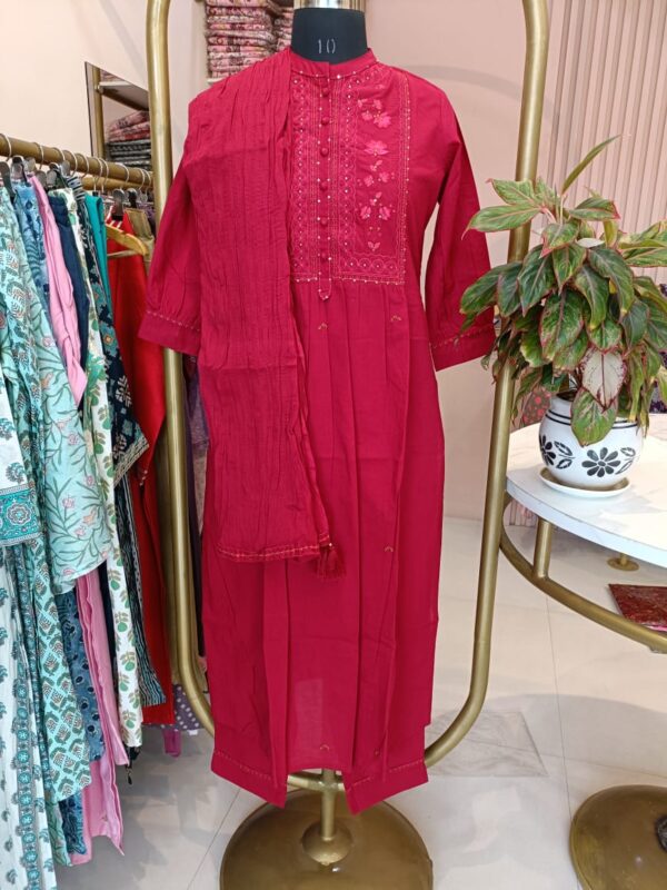 "Ishika" Cotton Kurta Set(3pc) - Image 2