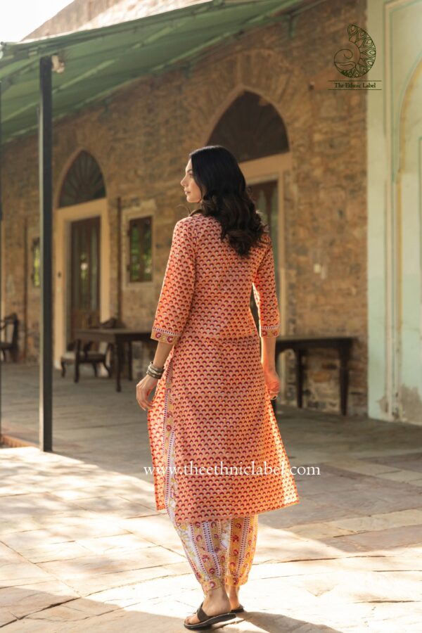 "Chhavi" Hand Block Printed Cotton Co-ord Set - 2 pc - Image 7