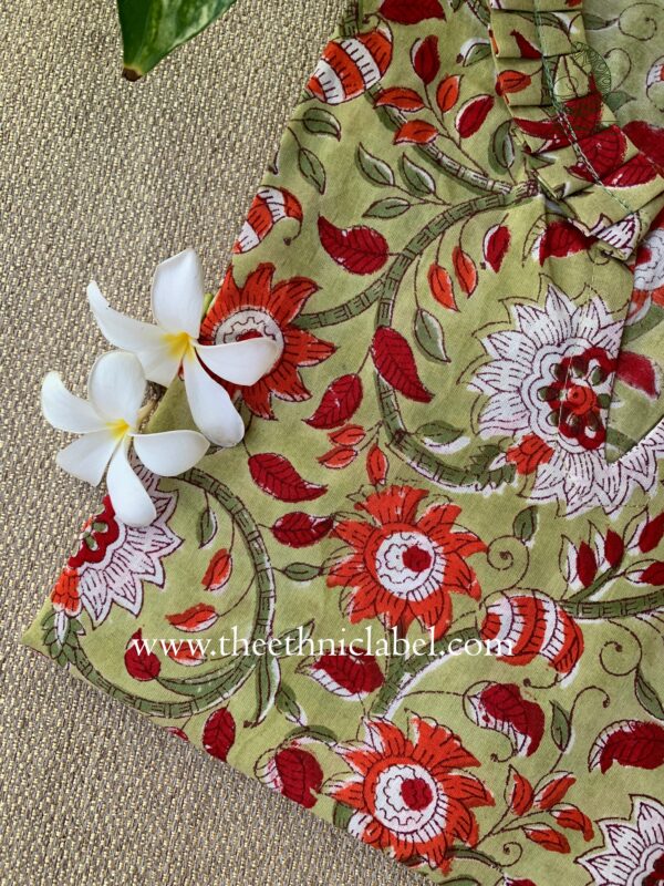 "Sugandh" Hand Blockprinted Cotton Kurta - Image 3