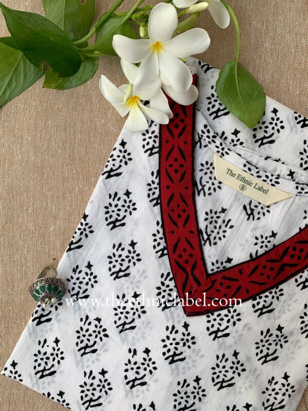 "Surbhi" Hand Block Printed Cotton kurta - Image 2