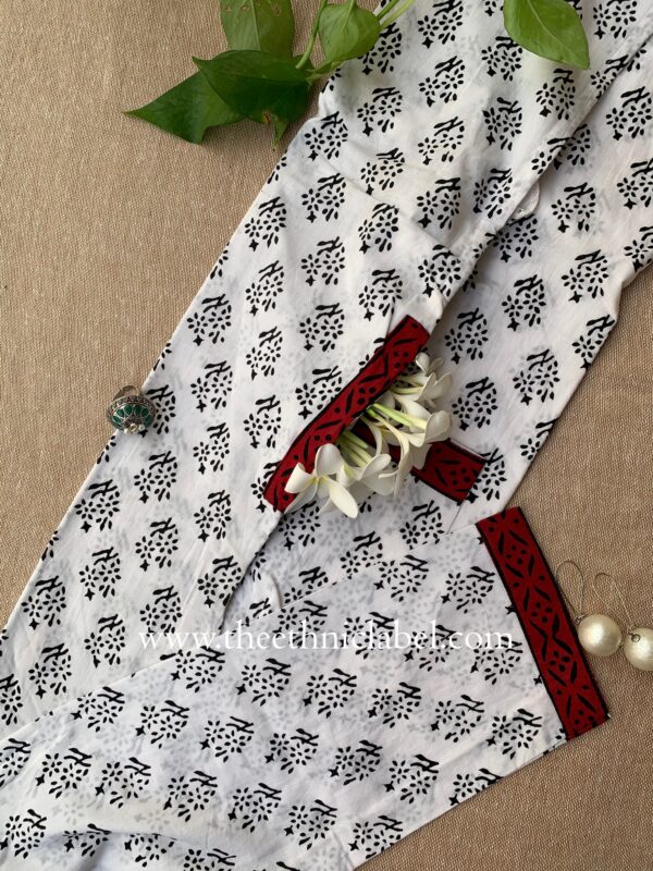 "Surbhi" Hand Block Printed Cotton kurta - Image 4