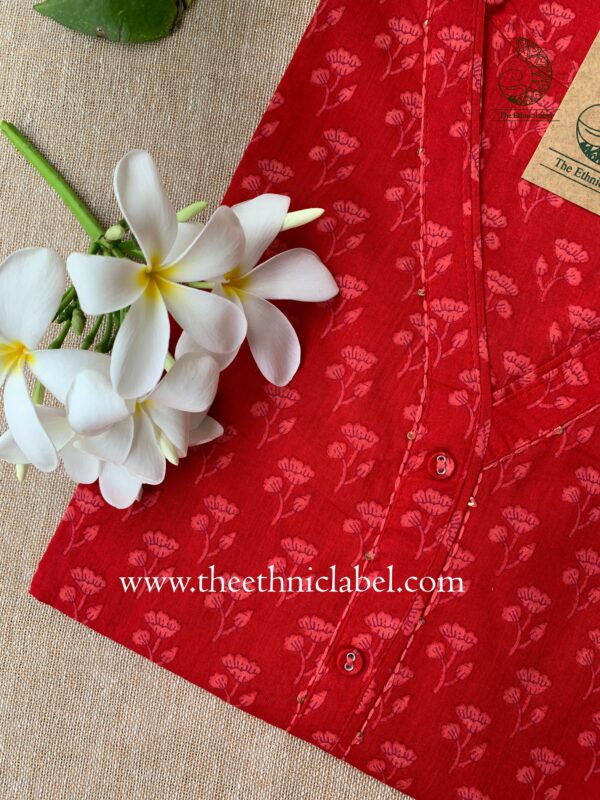 "Anisha" Boota Cotton Kurta - Image 2