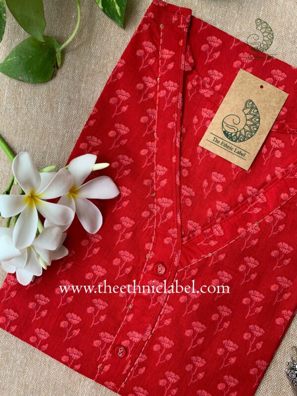"Anisha" Boota Cotton Kurta - Image 4