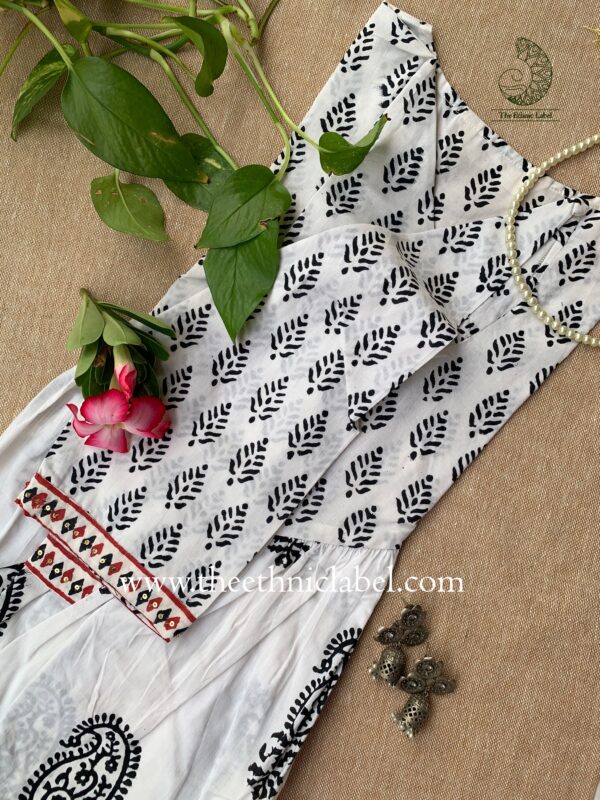 "Shriya" Hand Blockprinted A line Cotton Kurta - Image 5