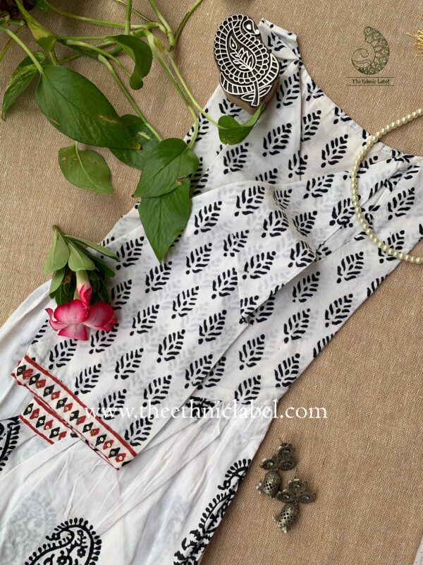 "Shriya" Hand Blockprinted A line Cotton Kurta - Image 6