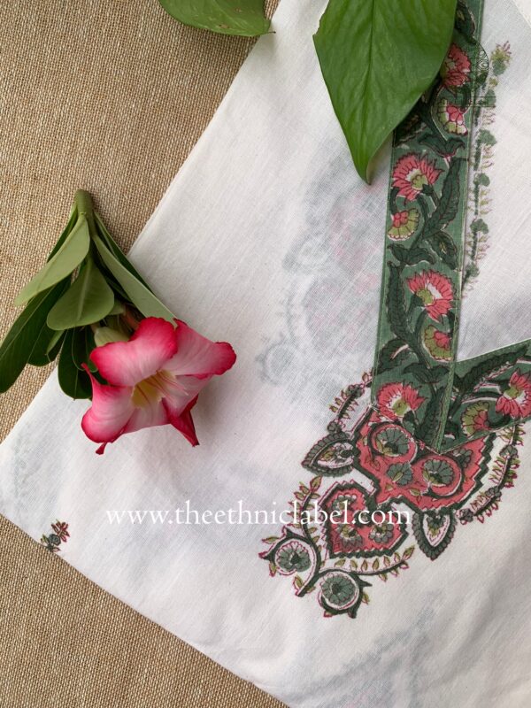"Zareen" Hand block printed Cotton Kurta - Image 2