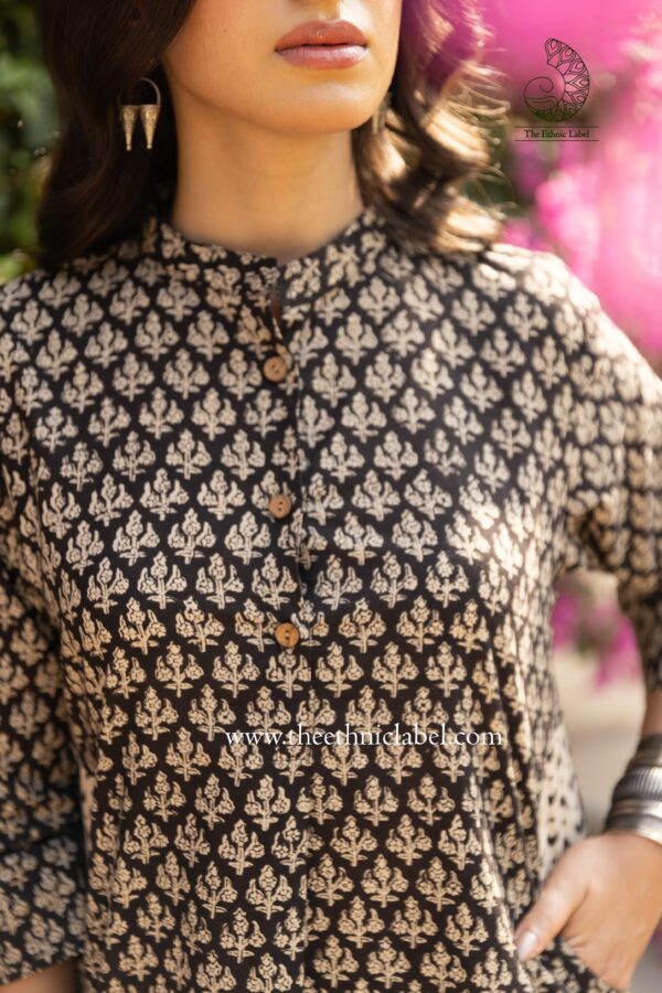 "Kajal" Hand Block Printed Cotton Co-ord Set-2pc - Image 5