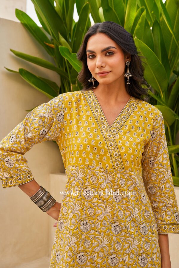 "Achala" Bagru Cotton kurta - Image 3
