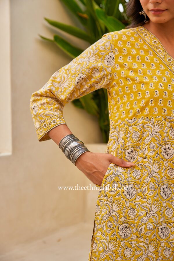 "Achala" Bagru Cotton kurta - Image 4