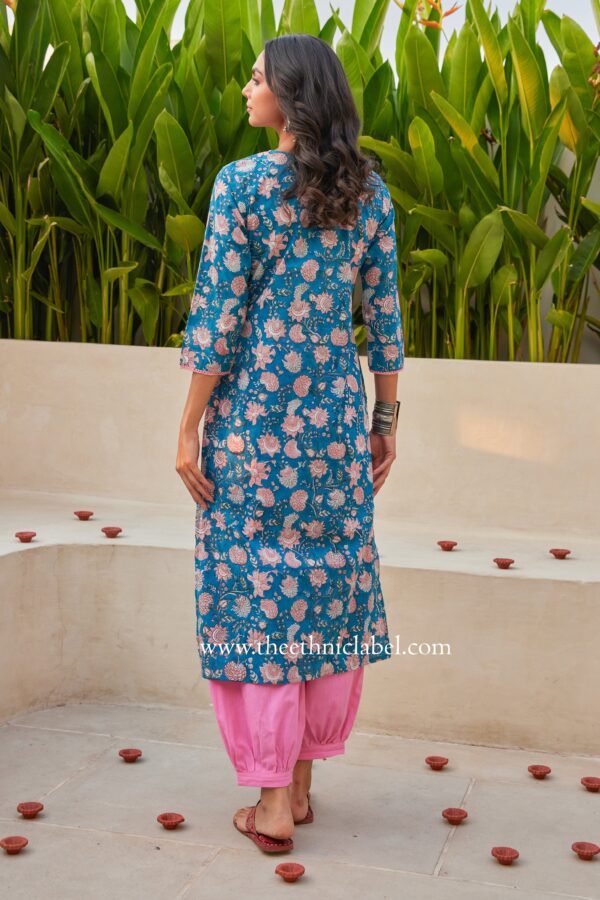 "Chandni" Hand Block Print Cotton kurta - Image 2