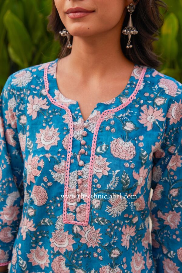 "Chandni" Hand Block Print Cotton kurta - Image 6