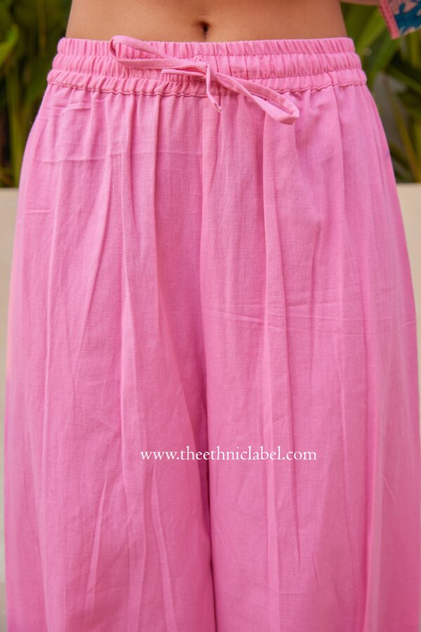 Pink Flex Cotton Afghan Pants - Image 2